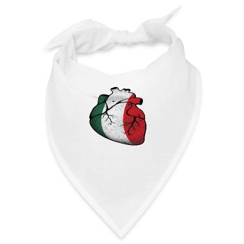 Italian Heart - Bandana - Weiß - Vorne