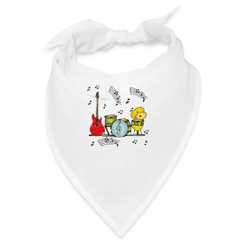 Musikinstrumente - Bandana - Weiß - Vorne