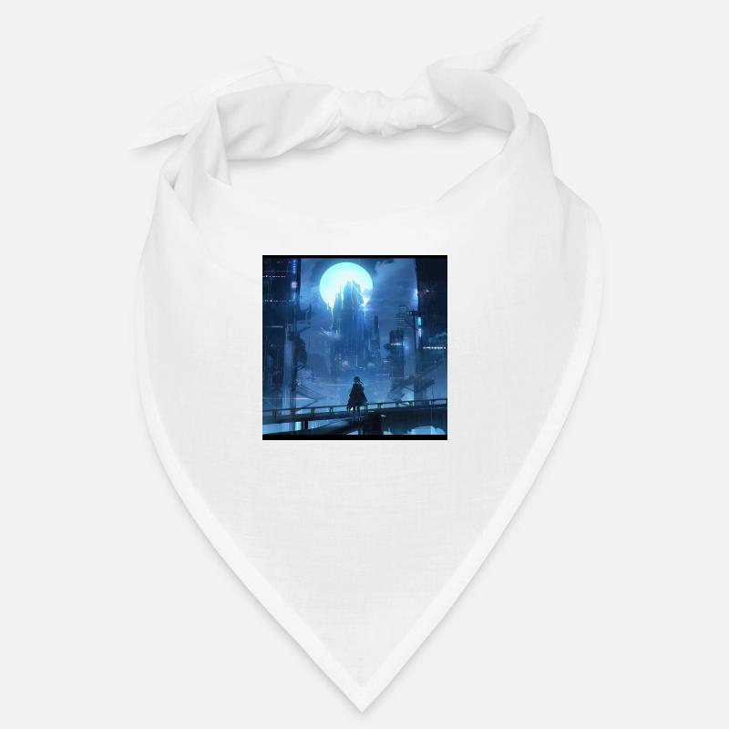 Shadowed Serenity: Anime-Silhouette eines Mädchens Bandana