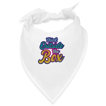 Think outside the Box - Bandana - Weiß - Vorne