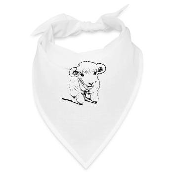 Schäfchen - Bandana - Weiß - Vorne
