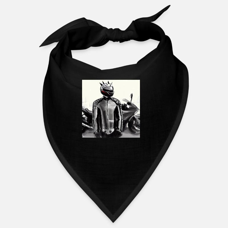 Motorcycle Pencil Drawing Bandana