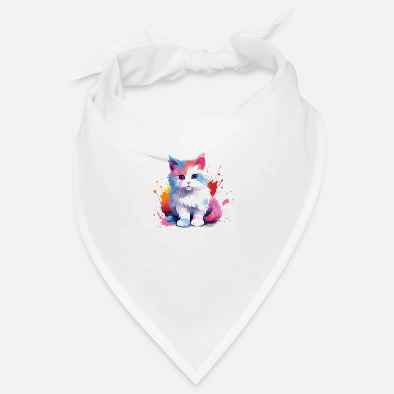 Splash Cat Kitty Design Idée présente Bandana