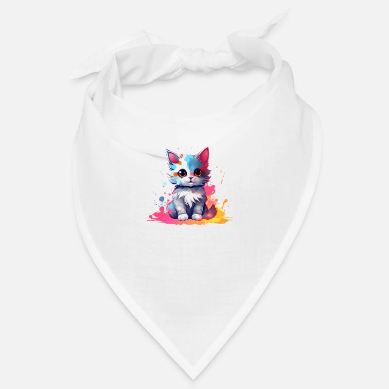 Unique Cat splash Kitty Cat Print Design Bandana