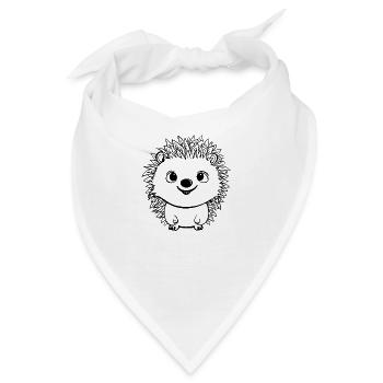 Igel Wald Stachelig Tier - Bandana - Weiß - Vorne