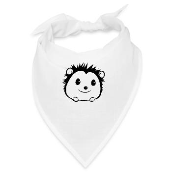 Igel Wald Stachelig Tier - Bandana - Weiß - Vorne