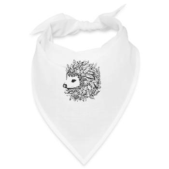 Igel Wald Stachelig Tier - Bandana - Weiß - Vorne