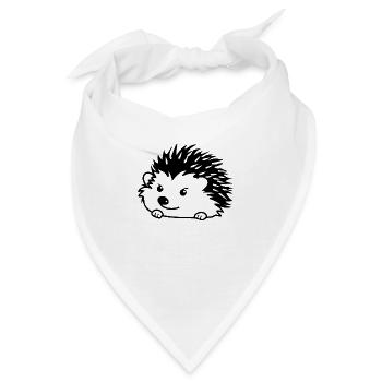 Igel Wald Stachelig Tier - Bandana - Weiß - Vorne