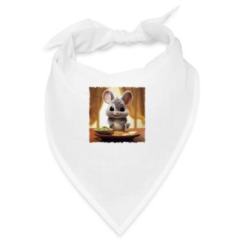 Hungriges Chinchilla junges - Bandana - Weiß - Vorne