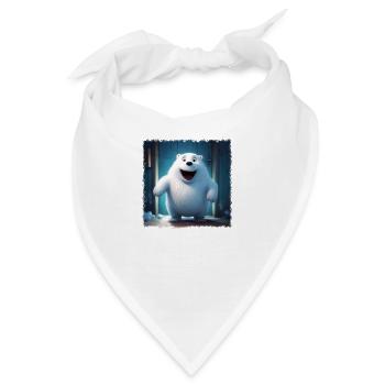 Flauschiger Eisbär - Bandana - Weiß - Vorne