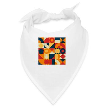 Farbfelder, Bund, Mode, stylisch - Bandana - Weiß - Vorne