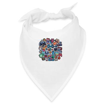 Gaming Artwork - Bandana - Weiß - Vorne
