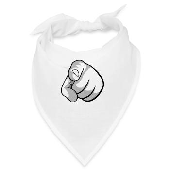 Zeigefinger - Bandana - Weiß - Vorne