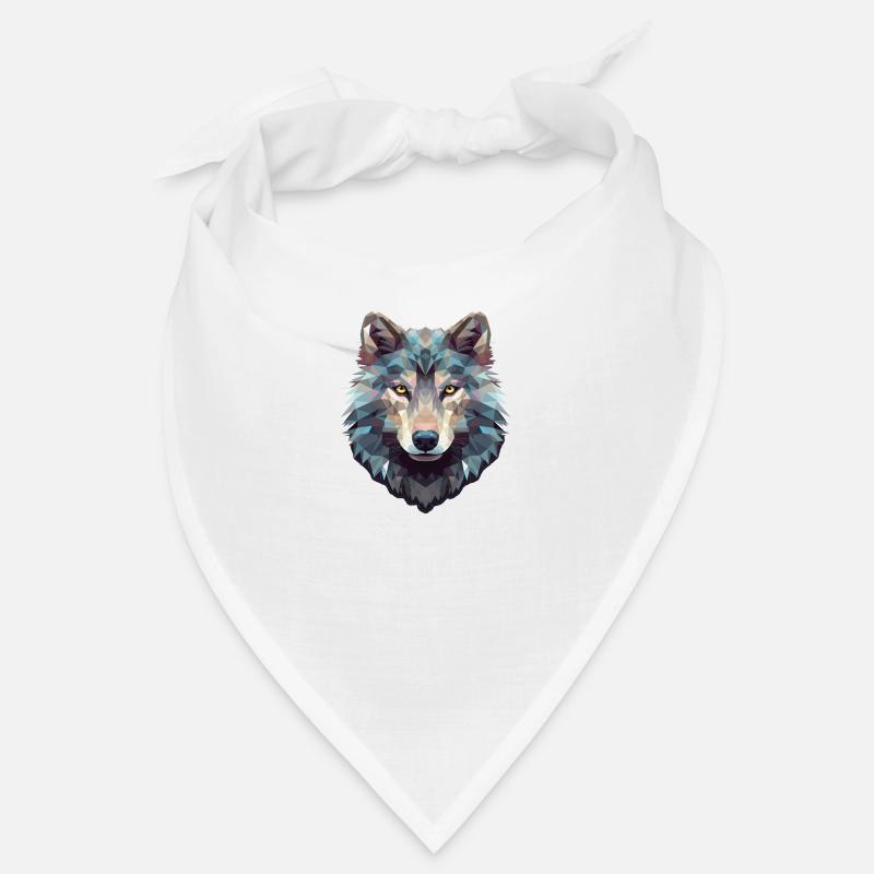Geometrischer Wolfskopf Bandana
