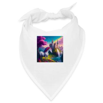 Magisches Einhorn im Wunderland - Bandana - Weiß - Vorne
