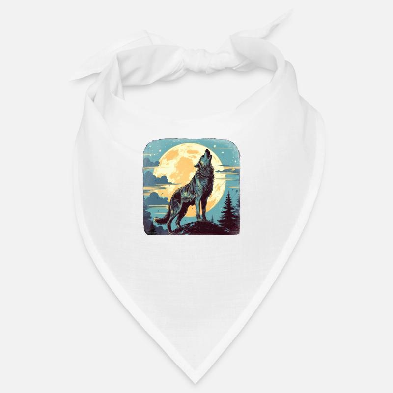 Wolf - Bandana - Weiß