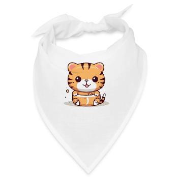 Mako der Tiger - Bandana - Weiß - Vorne