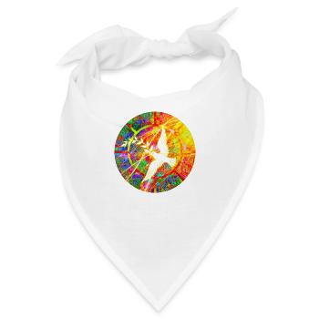 Friedenstaube - Bandana - Weiß - Vorne