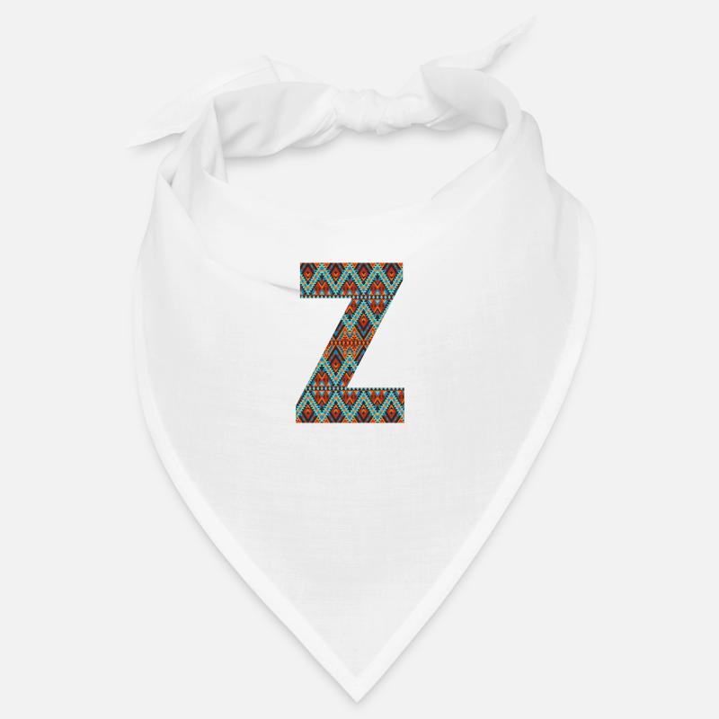 Lettre Z- design boho, monogramme coloré Bandana