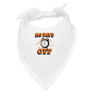 No Days Off - Bandana - Weiß - Vorne