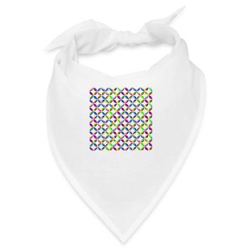 Muster - Bandana - Weiß - Vorne