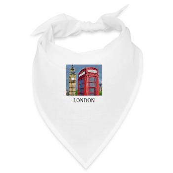 Big Ben von London - Bandana - Weiß - Vorne