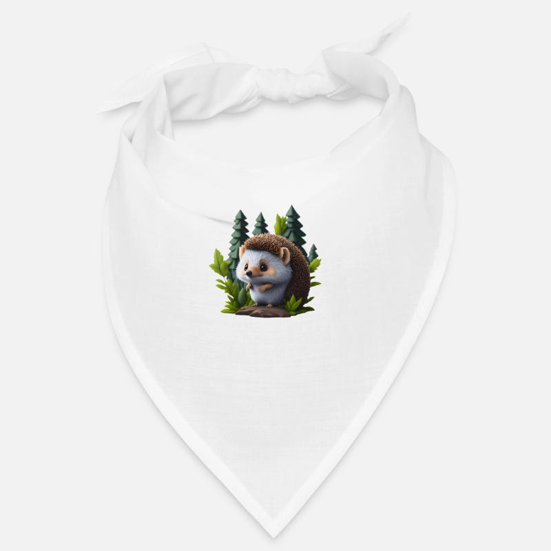 Petit hérisson - Bandana - blanc