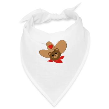 Westlicher Bär - Bandana - Weiß - Vorne