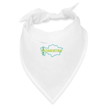 Karte von Kasachstan - Bandana - Weiß - Vorne