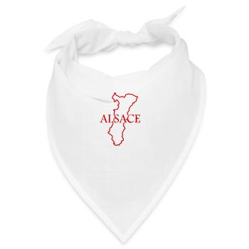Karte des Elsass - Bandana - Weiß - Vorne