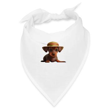 Dachshund Hunde Dackelwelpe Hund Hundehalter - Bandana - Weiß - Vorne