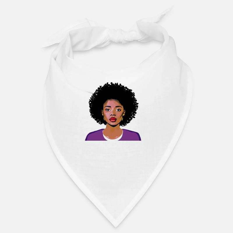 Frau mit Afro Bandana