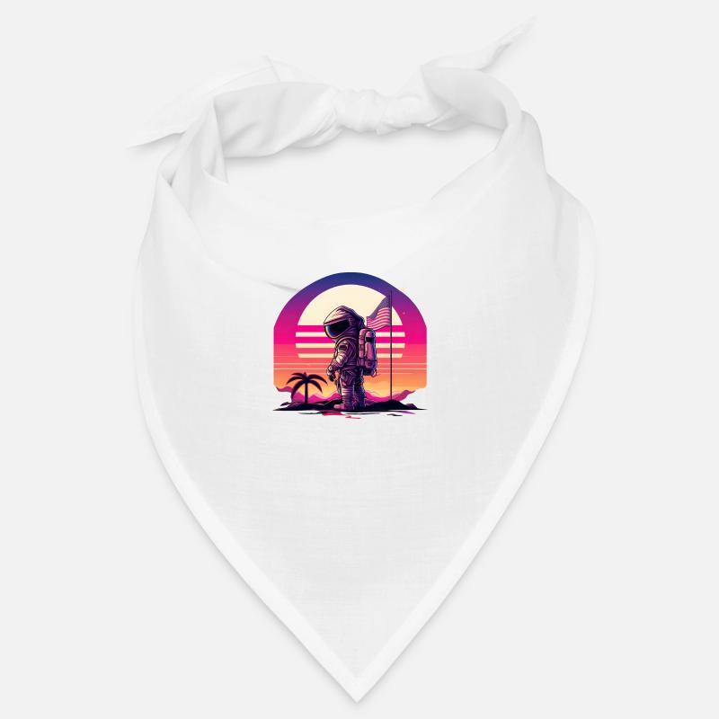 Synthwave Astronaut Space Sunset Bandana
