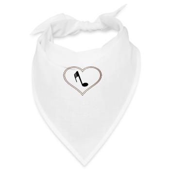 Liebesherz-Musik - Bandana - Weiß - Vorne