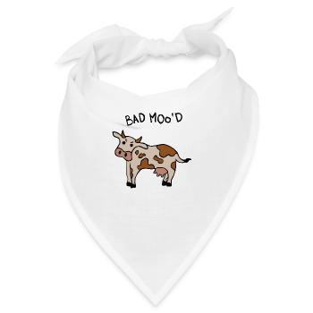 Schlechte Laune Kuh - Bandana - Weiß - Vorne