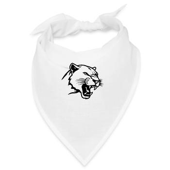 Panther Raubtier Dschungel Wildkatze - Bandana - Weiß - Vorne