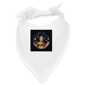 Buddha Artwork Classic - Bandana - Weiß - Vorne