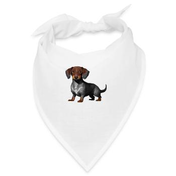 Dachshund Hund Hundehalter Dackelwelpe Hunde - Bandana - Weiß - Vorne
