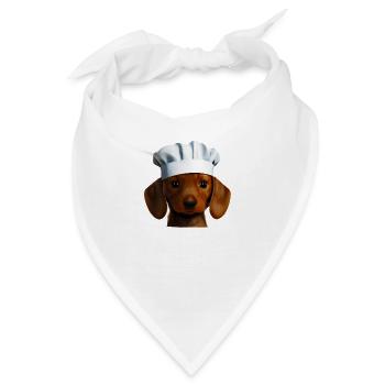Dachshund Dackelwelpe Kochen Hunde Gastronom Hund - Bandana - Weiß - Vorne