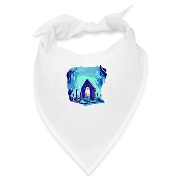 Friedhof Grabstein Grab - Bandana - Weiß - Vorne