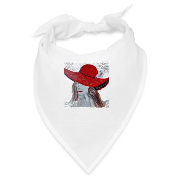 "Glamorous" Acryl Paint by Melanie Eckenbrecht - Bandana - Weiß - Vorne
