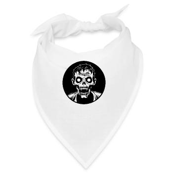 Zombie Untoter Halloween Horror - Bandana - Weiß - Vorne
