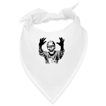 Zombie Untoter Halloween Horror - Bandana - Weiß - Vorne
