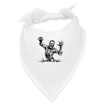 Zombie Untoter Halloween Horror - Bandana - Weiß - Vorne