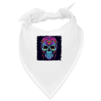 present idea balloons death skull cage spooky - Bandana - Weiß - Vorne