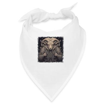statement herd of sheep joke cookers happy - Bandana - Weiß - Vorne