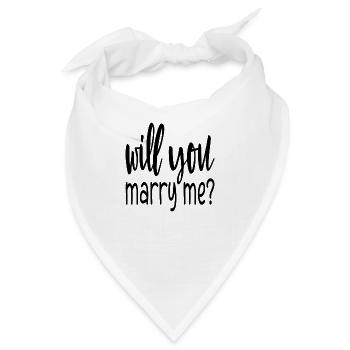 Will You Marry Me? - Bandana - Weiß - Vorne