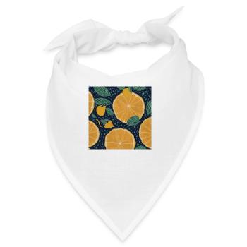 Zitrone - Bandana - Weiß - Vorne