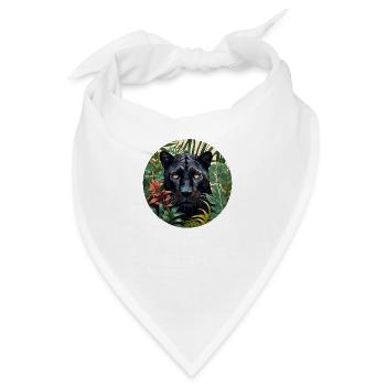 Schwarzer Panther - Bandana - Weiß - Vorne
