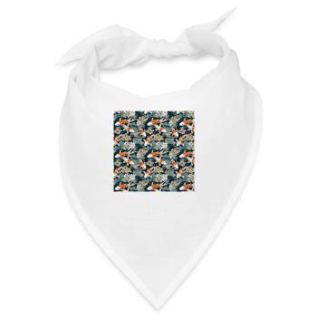 Koi-Fisch Nahtloses Muster Japanisch Asiatisch Chinesisch - Bandana - Weiß - Vorne